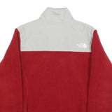 THE NORTH FACE Womens Red & Grey Zip Fleece Jacket M Polyester Outdoor Casual
