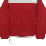 THE NORTH FACE Womens Red & Grey Zip Fleece Jacket M Polyester Outdoor Casual