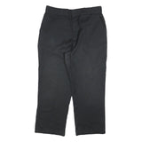 DICKIES Womens Cotton Blend Black Regular Trousers W34 L26 Zip Closure