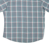 WRANGLER Mens Blue & White Check Short Sleeve Shirt XL Casual Western Style