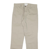 DOCKERS Mens Cotton Blend Beige Slim Straight Trousers W31 L32 Casual Smart