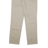 DOCKERS Mens Cotton Blend Beige Slim Straight Trousers W31 L32 Casual Smart