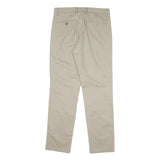 DOCKERS Mens Cotton Blend Beige Slim Straight Trousers W31 L32 Casual Smart