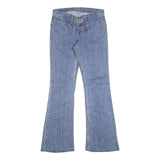 MANAGER Womens Jeans Blue Regular Flared Denim Medium W28 L29 Stylish Cotton