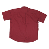 CABELAS Mens Red Casual Shirt XL Button Front Short Sleeve Summer