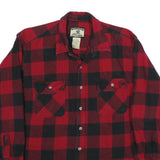 FIELD & STREAM Mens Red & Black Check Shirt XL Button Front Casual Outdoors