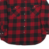 FIELD & STREAM Mens Red & Black Check Shirt XL Button Front Casual Outdoors