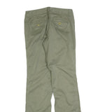 TOMMY HILFIGER Womens Cotton Blend Green Regular Straight Trousers W28 L33