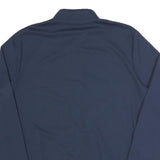 LE COQ SPORTIF Mens Blue M Polyester Blend Zip Jacket Plain Sports Casual