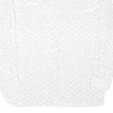 Mens White Printed Shirt Long Sleeve Collared XL Lightweight Shirt