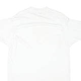 Mens White Plain T-Shirt Crew Neck Short Sleeve XL Cotton Blend Basic Essential