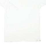 Mens White Plain T-Shirt Crew Neck Short Sleeve XL Cotton Blend Basic Essential