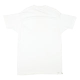 Mens White Plain T-Shirt Crew Neck Short Sleeve XL Cotton Blend Basic Essential