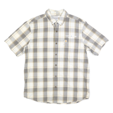 CARHARTT Mens Grey & Cream Check Shirt L Relaxed Fit Casual Cotton