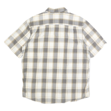 CARHARTT Mens Grey & Cream Check Shirt L Relaxed Fit Casual Cotton
