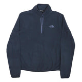 THE NORTH FACE Womens Navy Blue Plain Pullover Crew Neck Basic Knit M Fleece