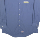 RED KAP Mens Blue Check Shirt L Workwear Button Collar Long Sleeve Comfortable