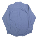 RED KAP Mens Blue Check Shirt L Workwear Button Collar Long Sleeve Comfortable