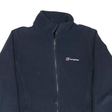 BERGHAUS Mens Navy Blue Fleece Jacket S Polyester Blend Zip Outdoor Casual