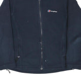 BERGHAUS Mens Navy Blue Fleece Jacket S Polyester Blend Zip Outdoor Casual