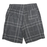 NIKE Mens Black Casual Check Shorts L W32 Lightweight Comfortable