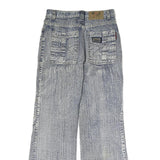 PRARIE Mens Regular Fit Denim Jeans Cotton Light W26 L28 Patchwork Zip