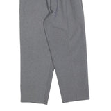 Womens Grey Relaxed Fit Straight Trousers W26 L24 Casual Comfortable Zip Closure