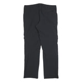CANDA Mens Black Polyester Regular Fit Straight Trousers W38 L34 Zip Closure