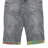 C&A Mens Denim Blue Straight Leg Shorts L W31 Cotton Blend Casual