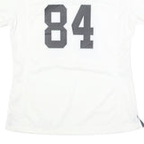 NIKE Womens White & Grey NFL Graphic T-Shirt S Short Sleeve V-Neck Football
