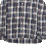 LEVI'S Mens Blue & Brown Check Shirt XL Long Sleeve Cotton Blend Casual