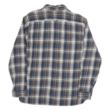 LEVI'S Mens Blue & Brown Check Shirt XL Long Sleeve Cotton Blend Casual