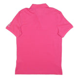 POLO RALPH LAUREN Mens Pink Cotton Blend Short Sleeve Plain Polo Shirt M
