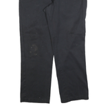 DICKIES Mens Cotton Blend Black Regular Fit Straight Leg Trousers W36 L30