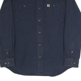 CARHARTT Mens Blue Denim Button-Down Shirt L Workwear Casual