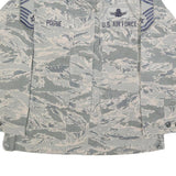 NCR Womens Grey & White Camouflage Military Style Cotton Blend Jacket S Button