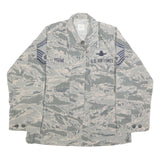 NCR Womens Grey & White Camouflage Military Style Cotton Blend Jacket S Button