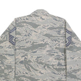 NCR Womens Grey & White Camouflage Military Style Cotton Blend Jacket S Button