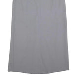 TOGETHER Womens Grey Belted Midi Polyester Straight Skirt M Smart Formal