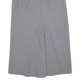 TOGETHER Womens Grey Belted Midi Polyester Straight Skirt M Smart Formal
