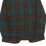 NORTON MCNAUGHTON Womens Green Brown & Red Checked Wool Blend Button Jacket S