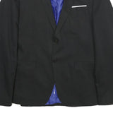 ZARA Mens Black Formal Button Jacket M Woven Classic Blazer Suit Elegant