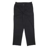 DICKIES Mens Regular Fit Black Cotton Blend Trousers W30 L32 Zip Closure