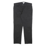 CALVIN KLEIN Mens Cotton Blend Black Regular Fit Straight Leg Trousers W34 L30