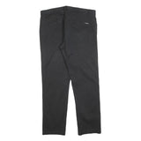 CALVIN KLEIN Mens Cotton Blend Black Regular Fit Straight Leg Trousers W34 L30
