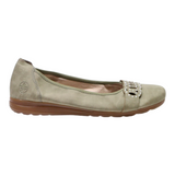 RIEKER Ballet Shoes Green Leather Womens UK 7