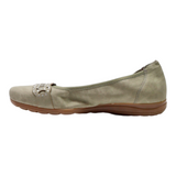 RIEKER Ballet Shoes Green Leather Womens UK 7