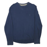TIMBERLAND Mens Blue Crew Neck S Cotton Blend Pullover Sweatshirt Casual Wear