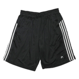 ADIDAS Mens Black Casual Shorts XL W32 Polyester Blend 3 Stripes Sporty