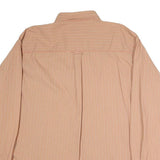 MALBORO CLASSICS Mens Beige Striped Cotton Shirt XL Button Down Pocket Casual